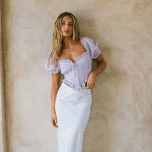 Sabo Skirt Corset Top - Small, New w Tags, in Lilac